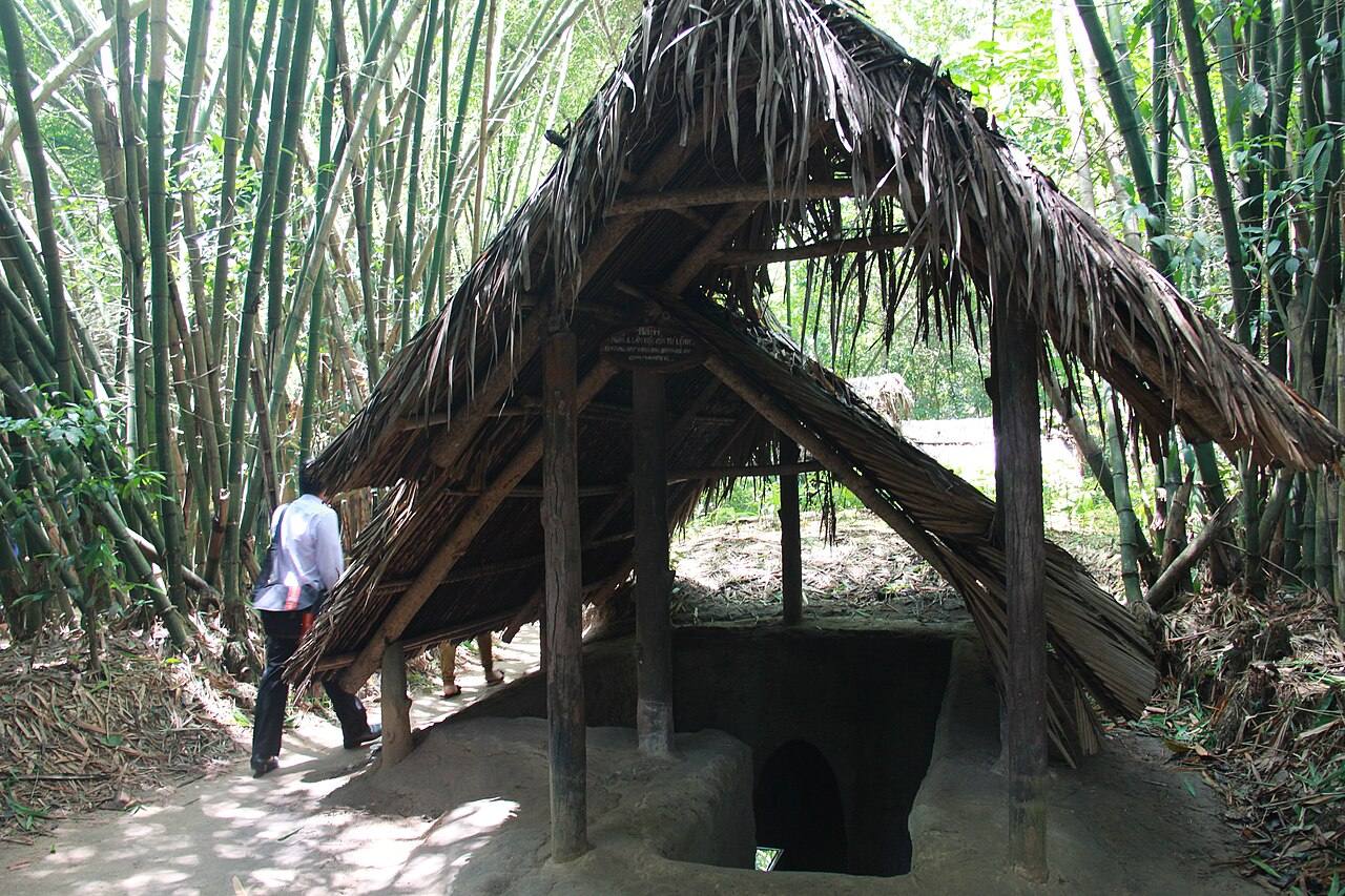 Cu Chi tunnel shelter entrance