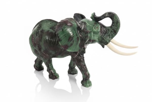 002_Malachite Elephant Sculpture
