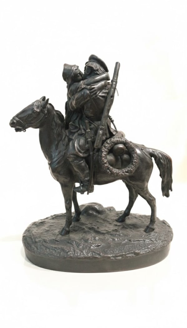 018_Bronze Equestrian Warrior Figure