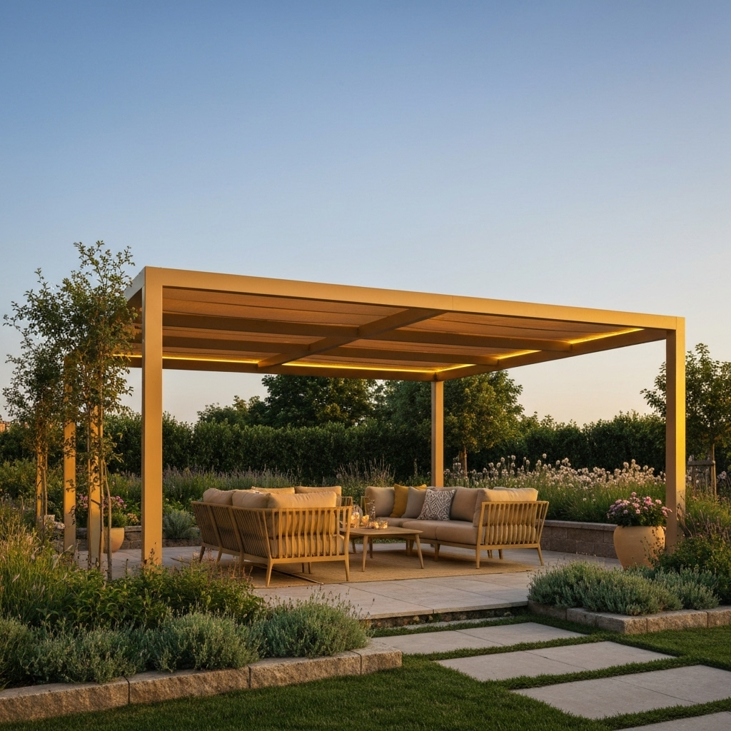 Détails techniques d’une pergola alu bioclimatique