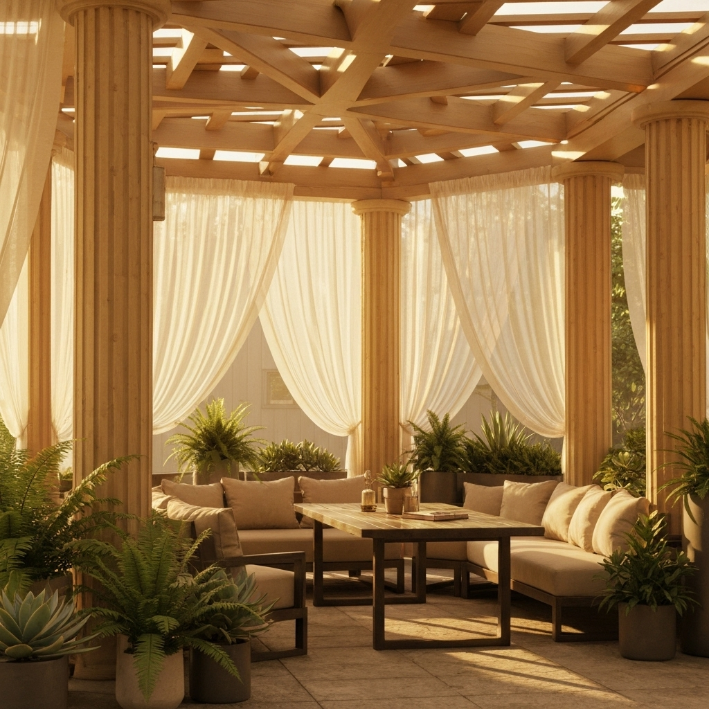 Accessoires fixation rideaux pergola
