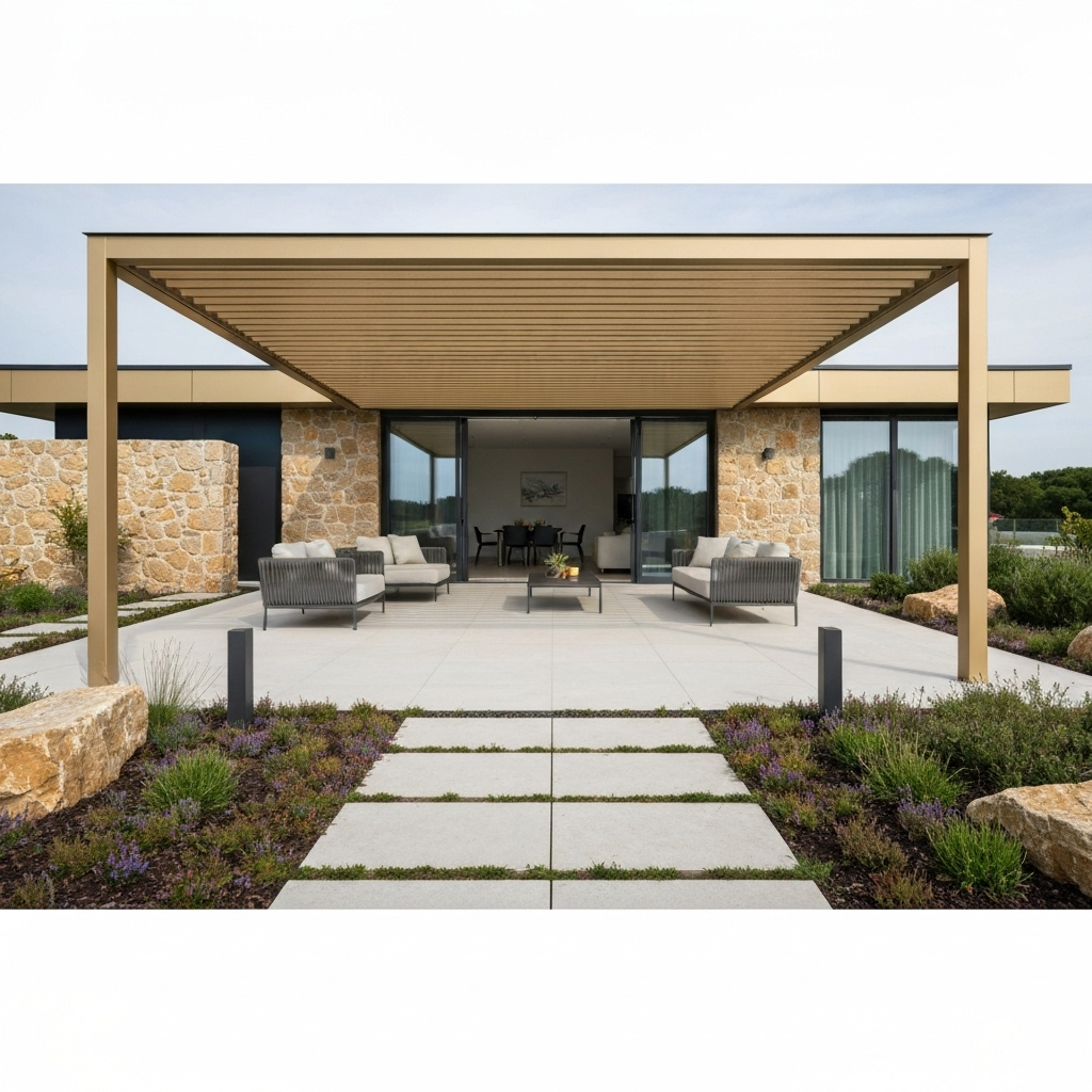 Pergola aluminium pour terrasse moderne : inspirations