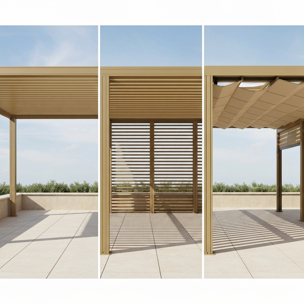 Matériaux techniques pergola aluminium et bois