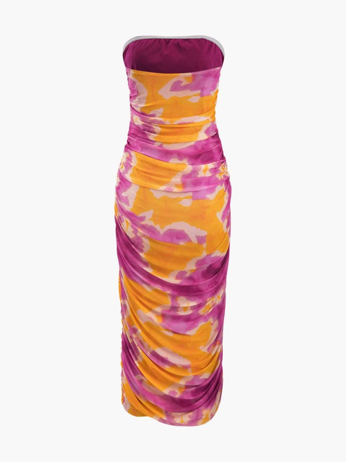 Straplesss Midi Length Dress