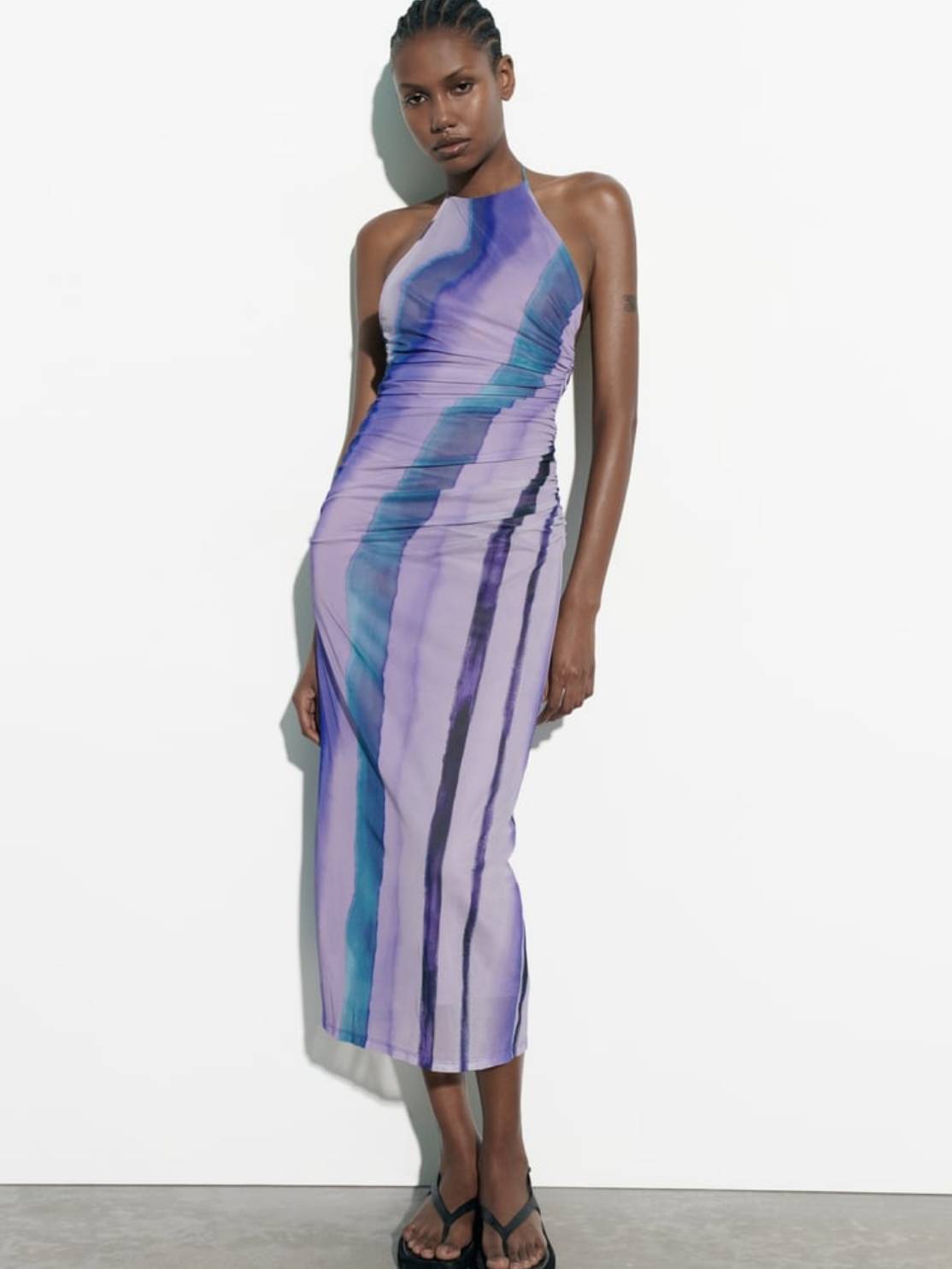 Elegant Tulle Printed Dress