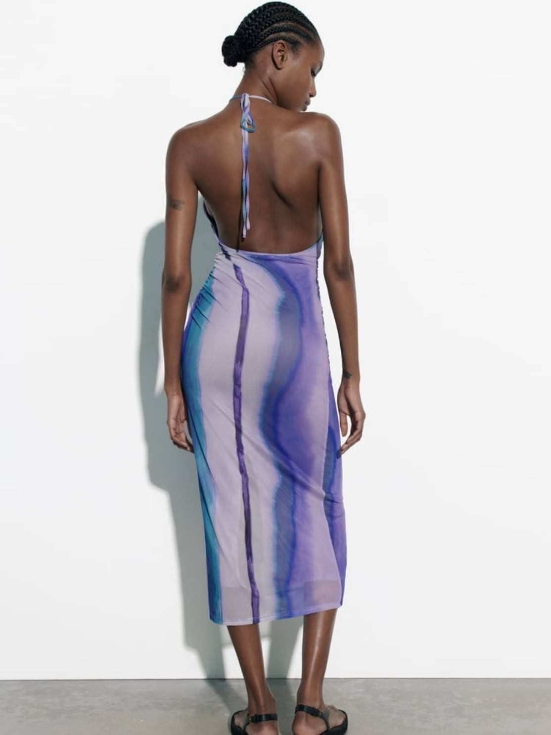 Elegant Tulle Printed Dress