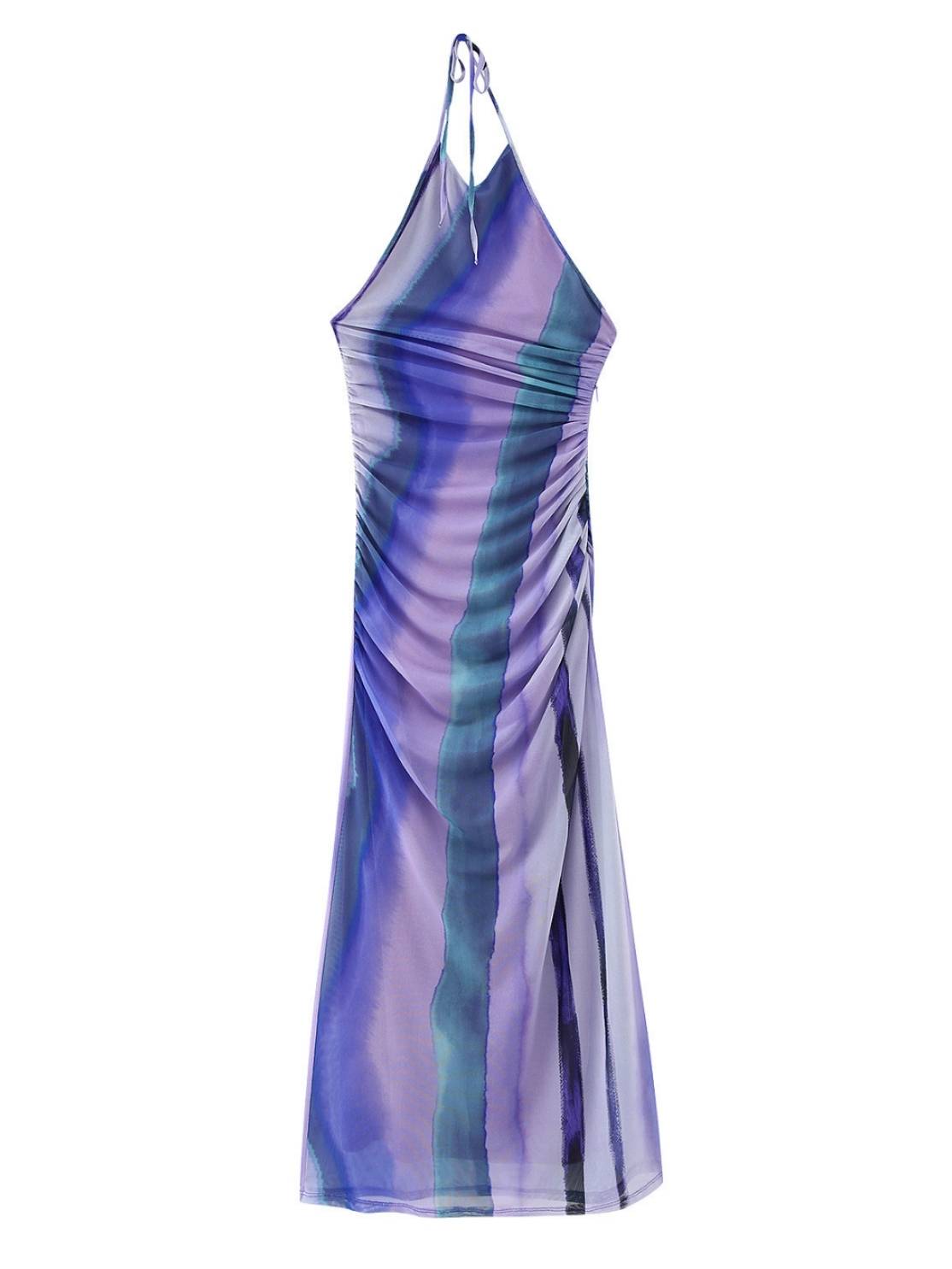 Elegant Tulle Printed Dress