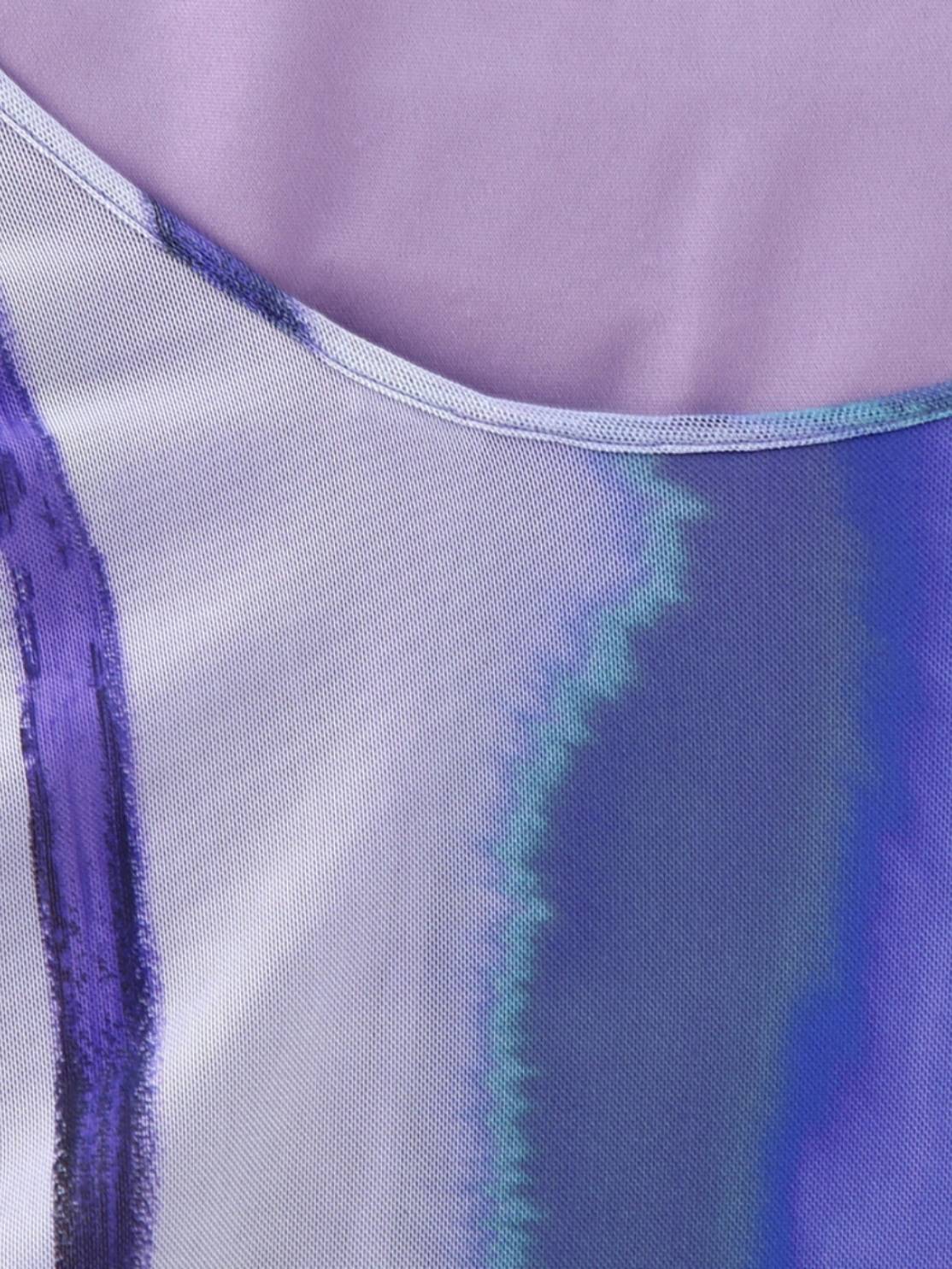 Elegant Tulle Printed Dress