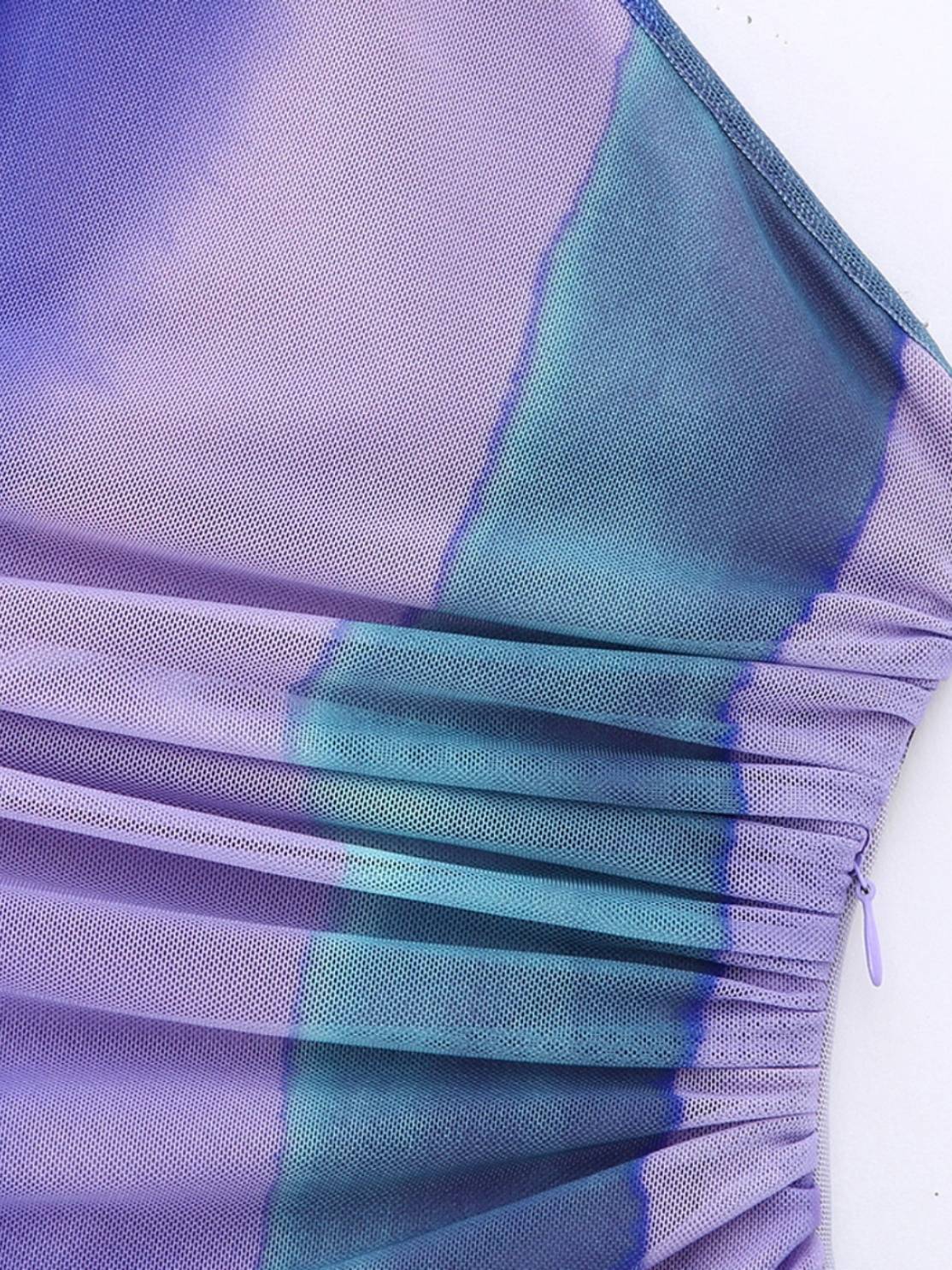 Elegant Tulle Printed Dress