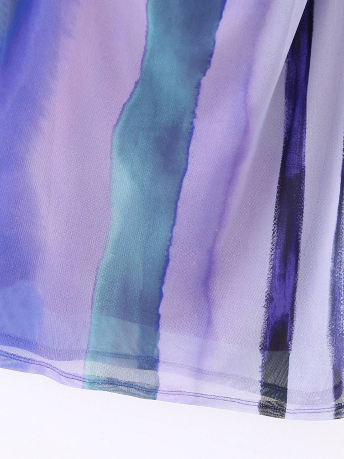 Elegant Tulle Printed Dress