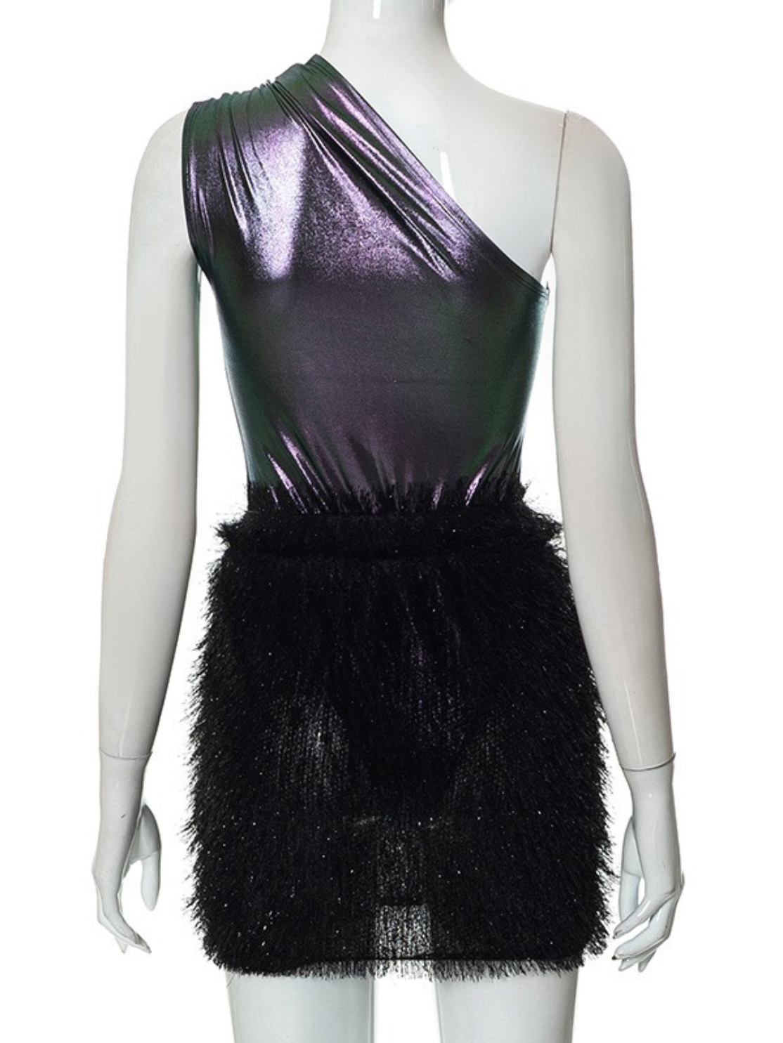 Bodysuit & Tassel Mini Skirt Set