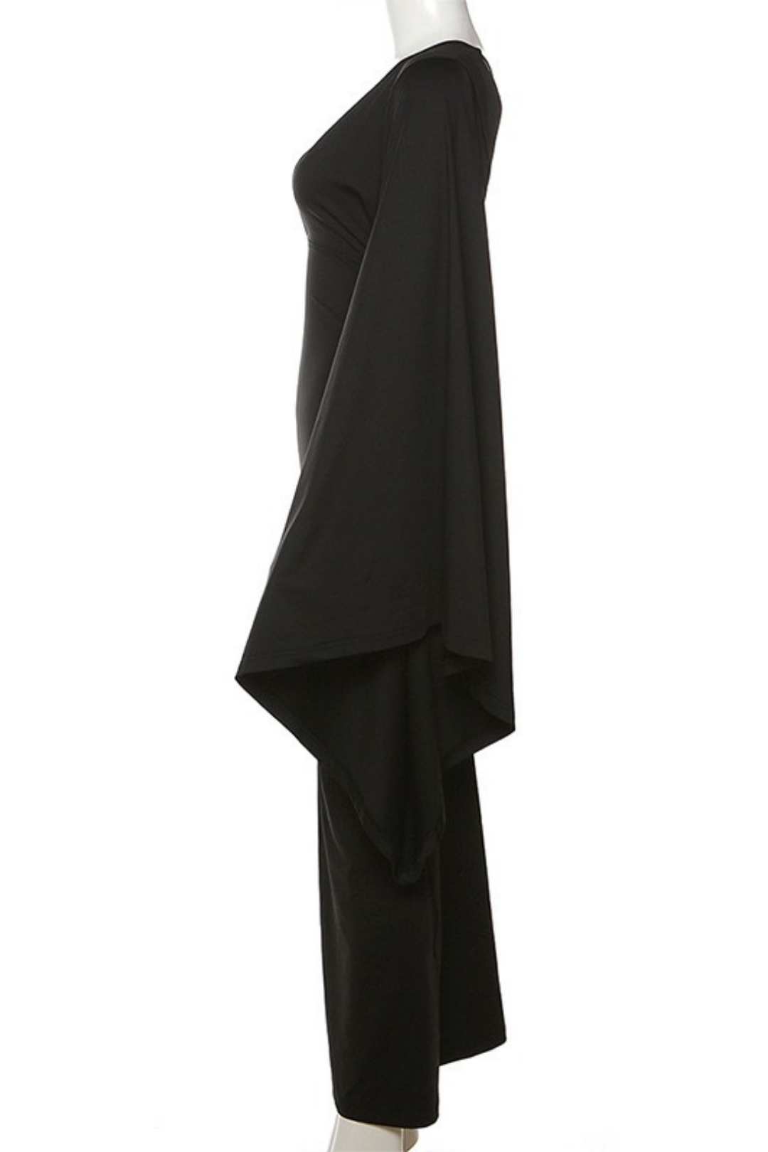 Fashion One-shoulder Sleeve Sexy Low-cut Backless Evening Dress