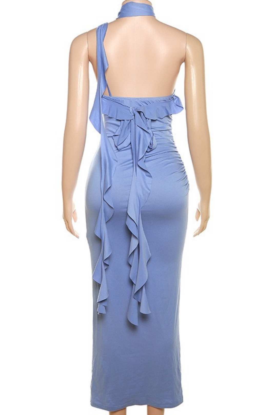 Sexy One-shoulder Halterneck Backless Slim-fitting Hip Dress