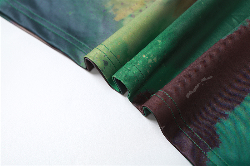 Sexy Suspender Backless Slim Retro Printed Dress