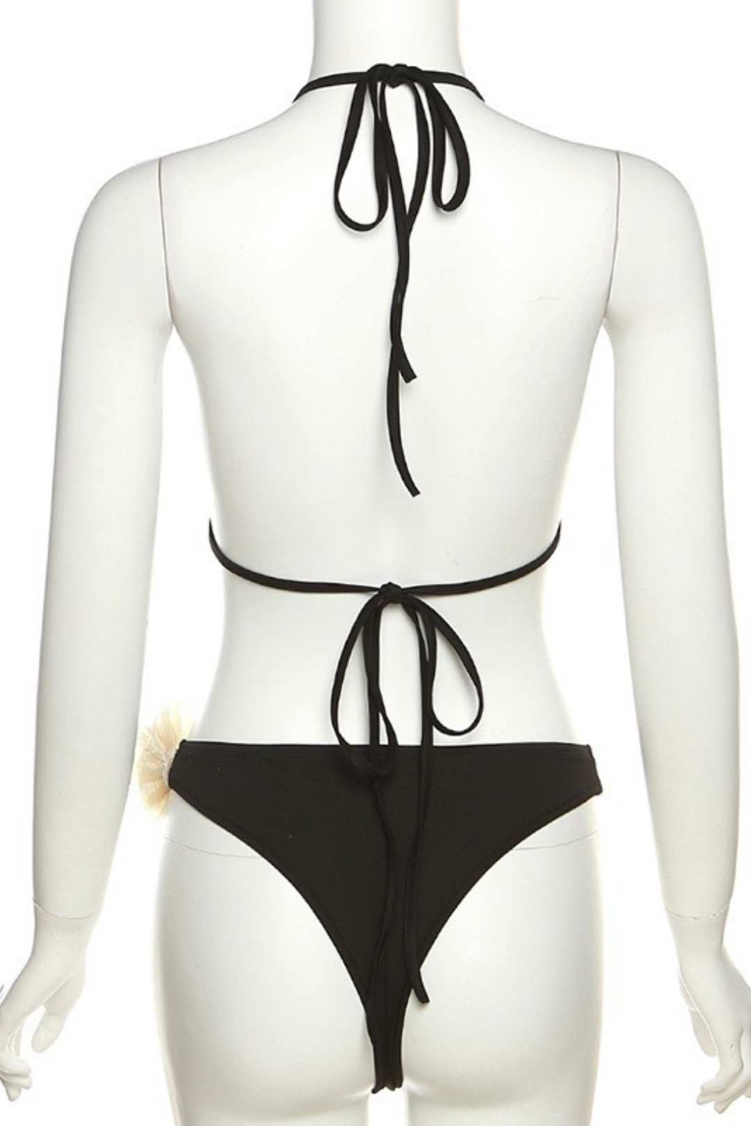 Fashionable Halterneck Vest Strap Briefs Bikini Suit