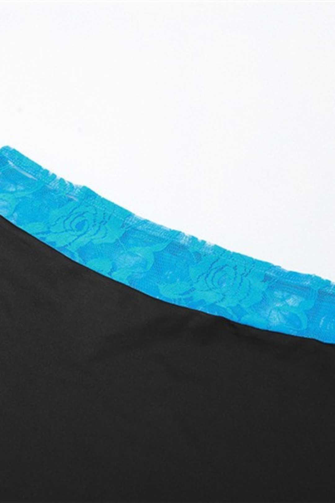 Summer Women's New Style Lace Splicing Camisole Vest Slim Slit Skirt Suit