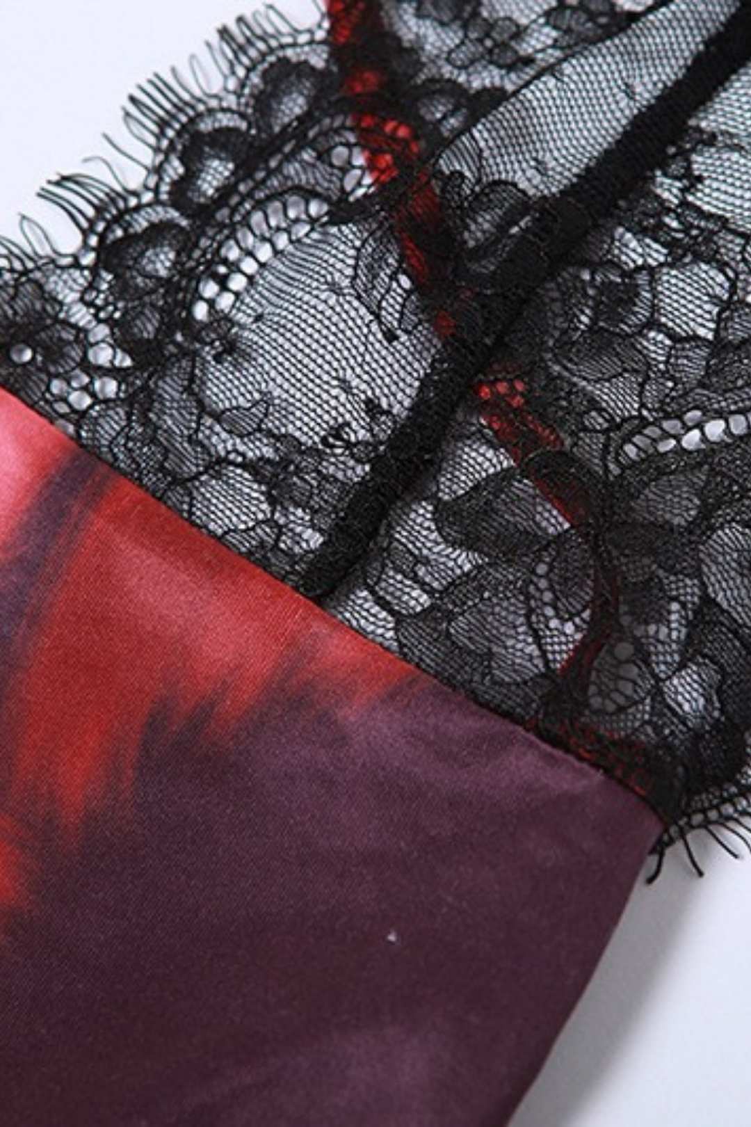 Lace Suspenders Sexy Backless Slim Printed Dress