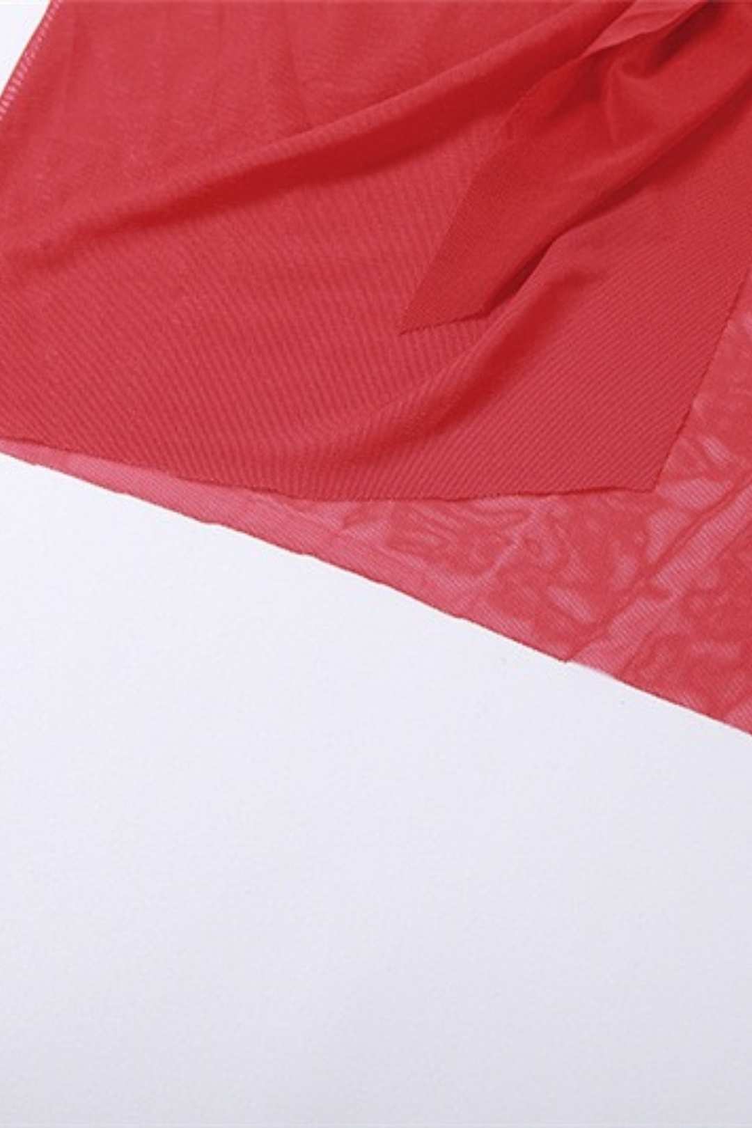 Printed One-line Collar Slim T-shirt Mesh Skirt Casual Suit