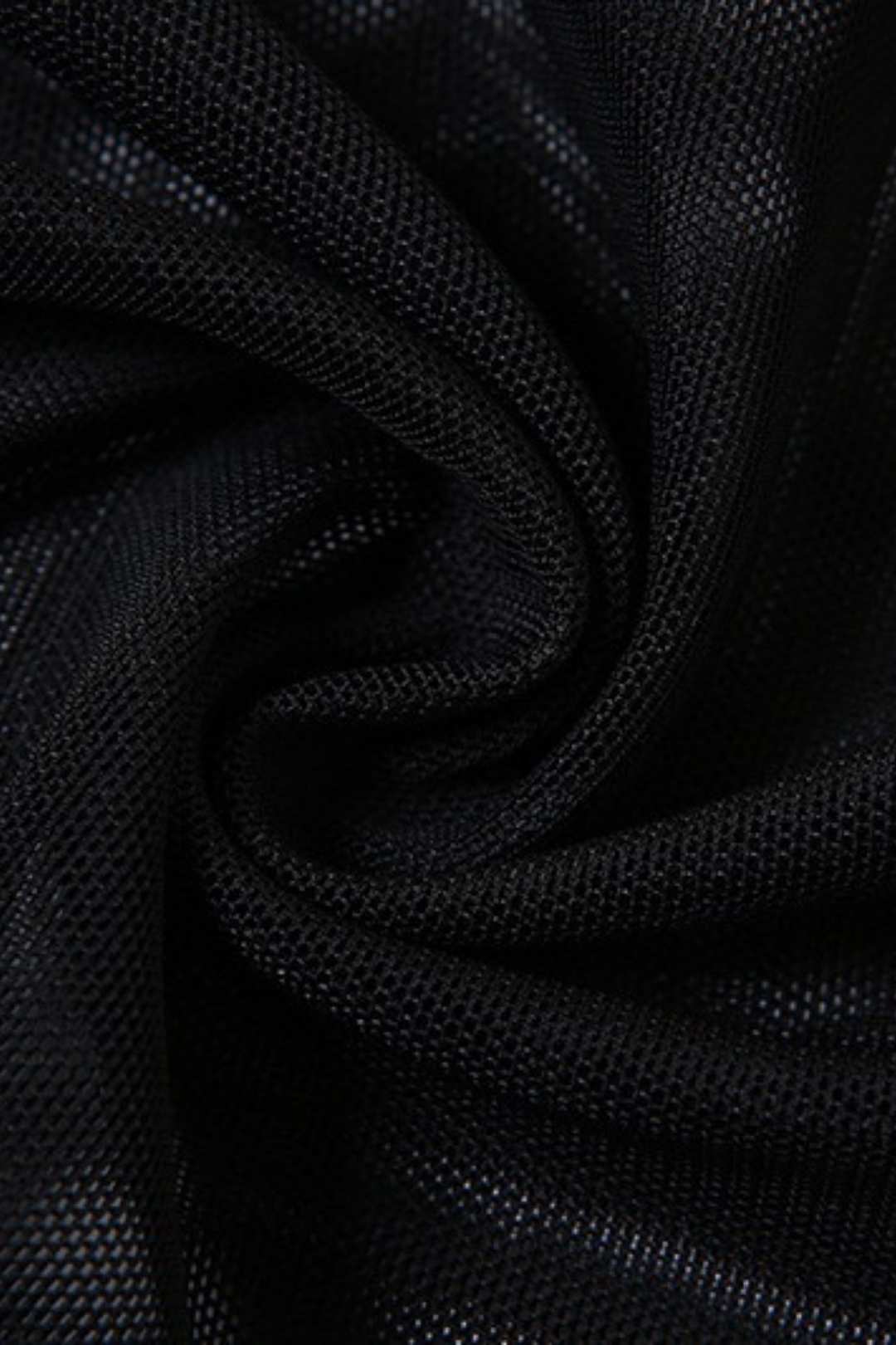 Round Neck Three-dimensional Flower See-through Mesh Slim Fit T-shirt