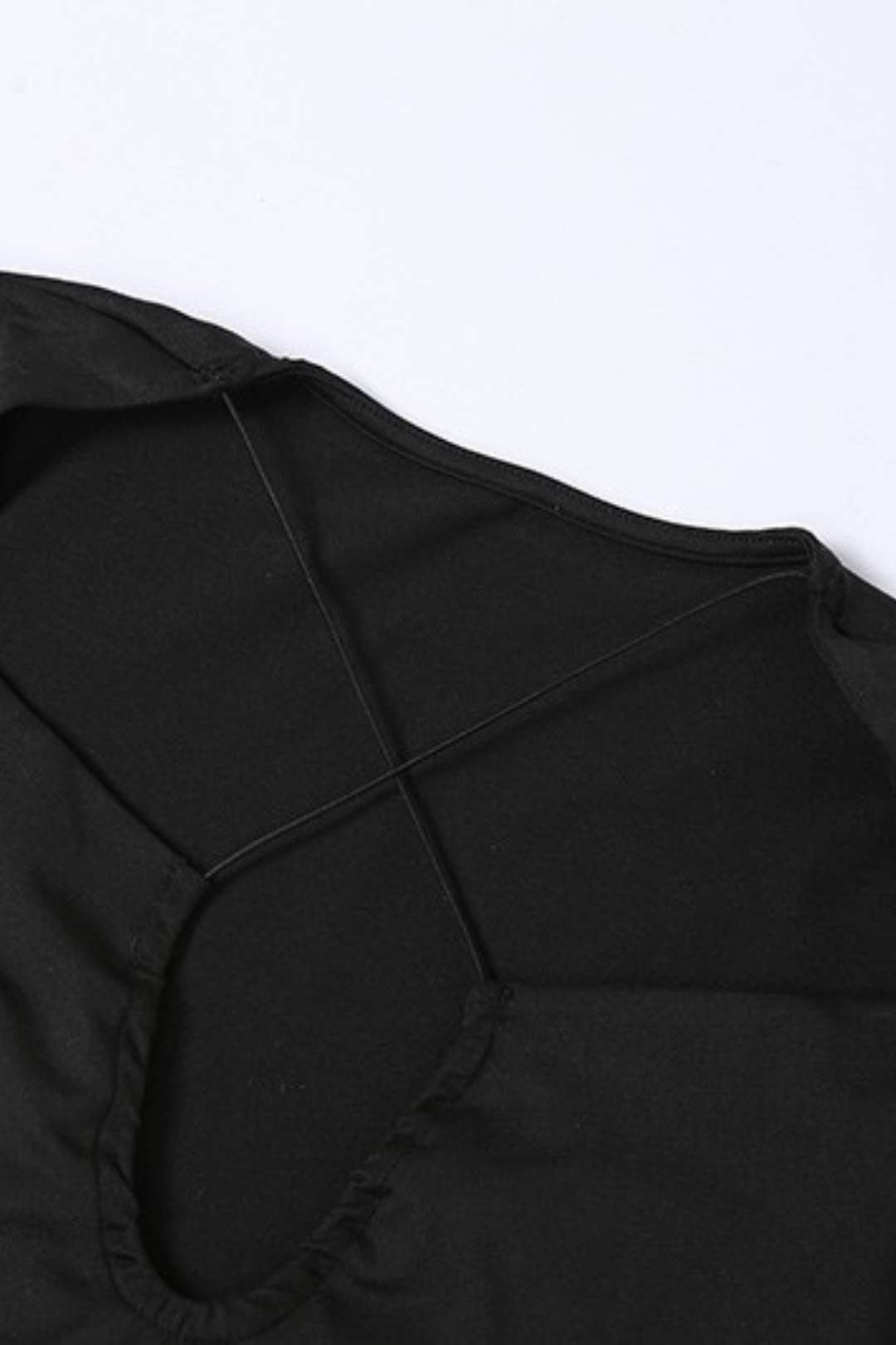 Long-sleeved Sexy Hollow Low-cut Slim-fit Slit Dress