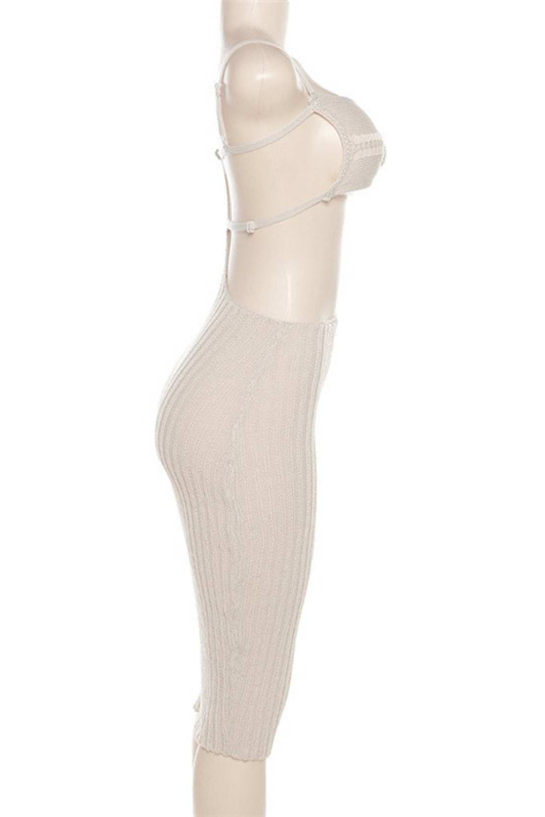 One-line Collar Sexy Hollow Slim Fit Hip-covering Dress