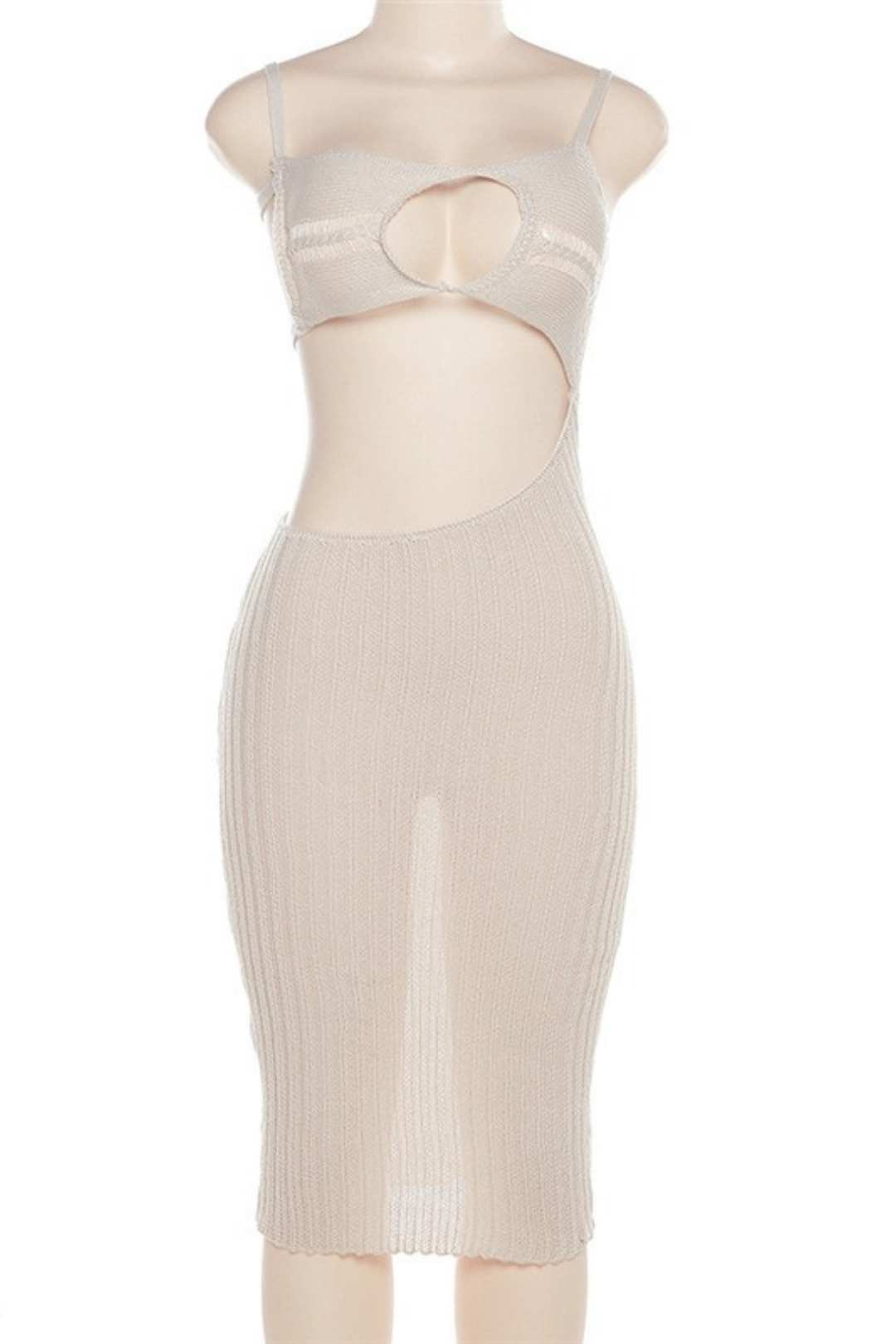 One-line Collar Sexy Hollow Slim Fit Hip-covering Dress