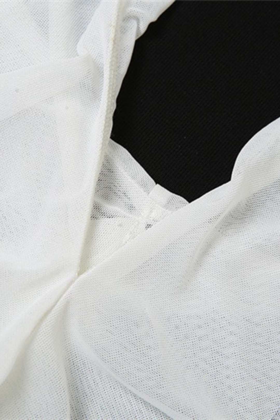 Halter Neck Sexy See-through Low-cut Backless Lace Design T-shirt