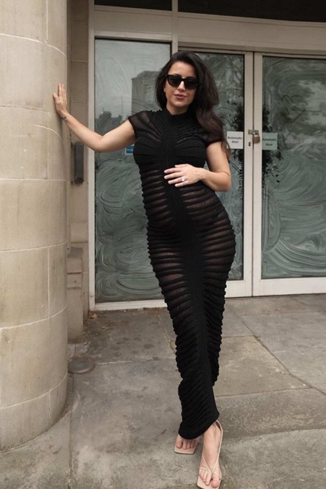 Short-sleeved Round Neck Slim Fit Hip-hugging Temperament Design Dress