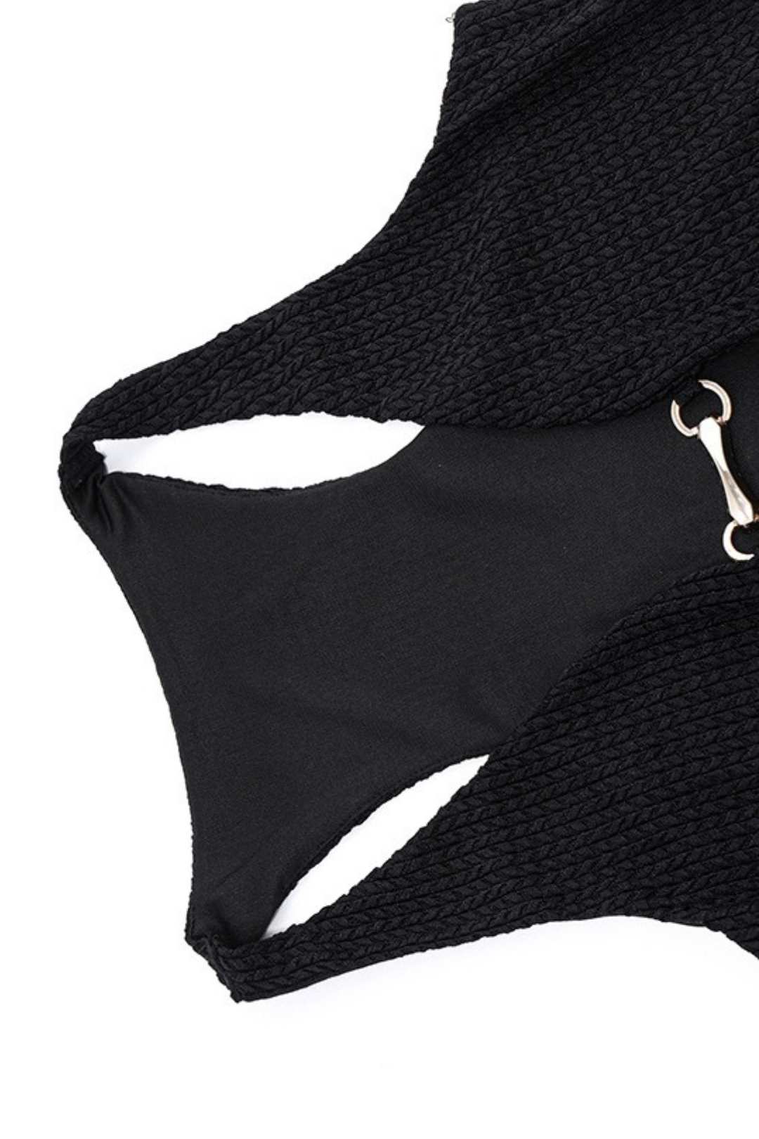 Deep V Lace Metal Splicing Hip Dress