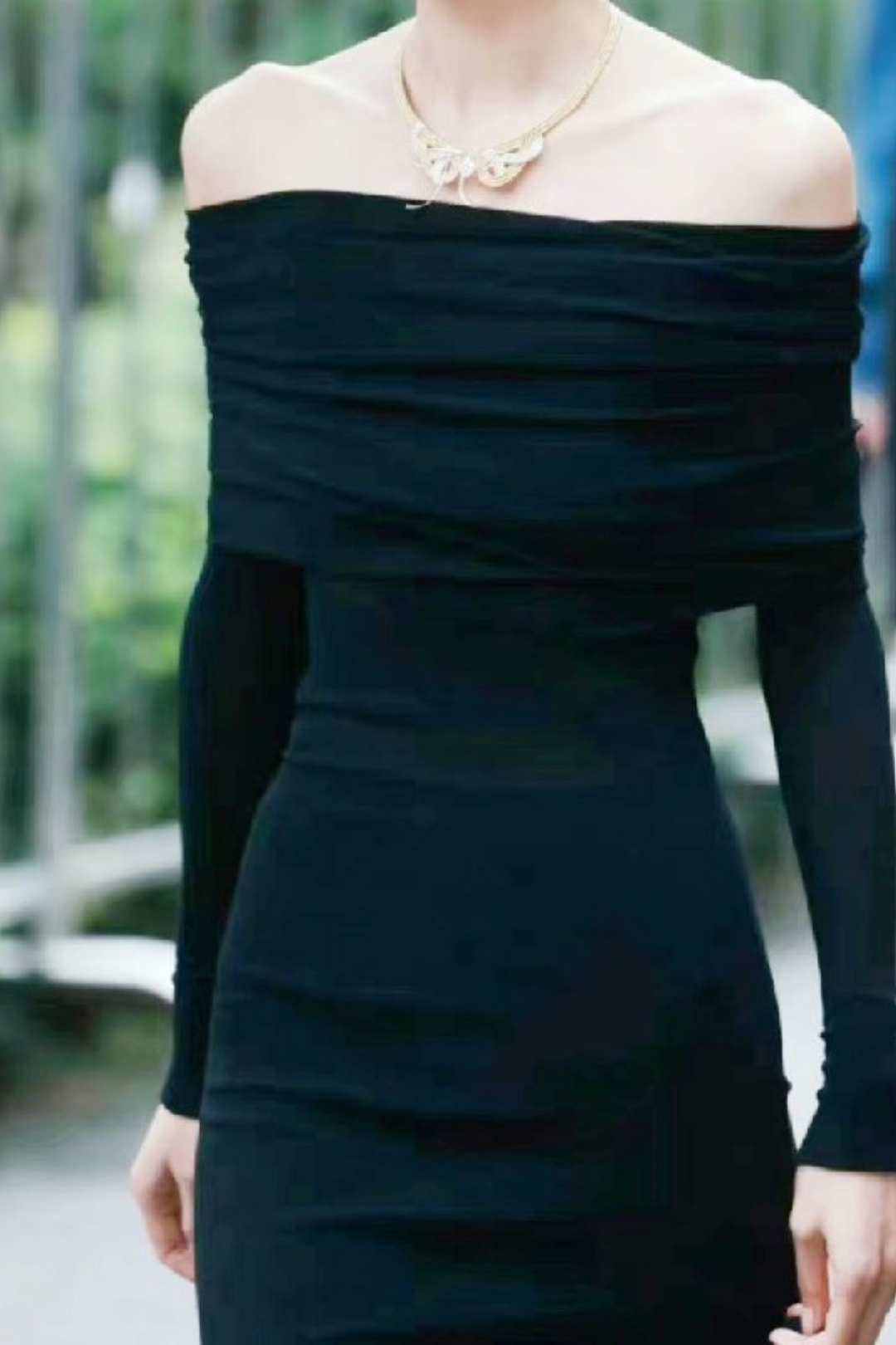 Sexy One-shoulder French Temperament Slim Dress