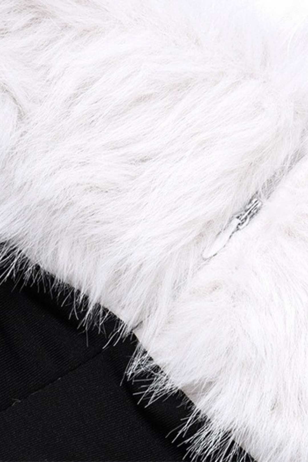 One-shoulder Furry Tube Top Slit