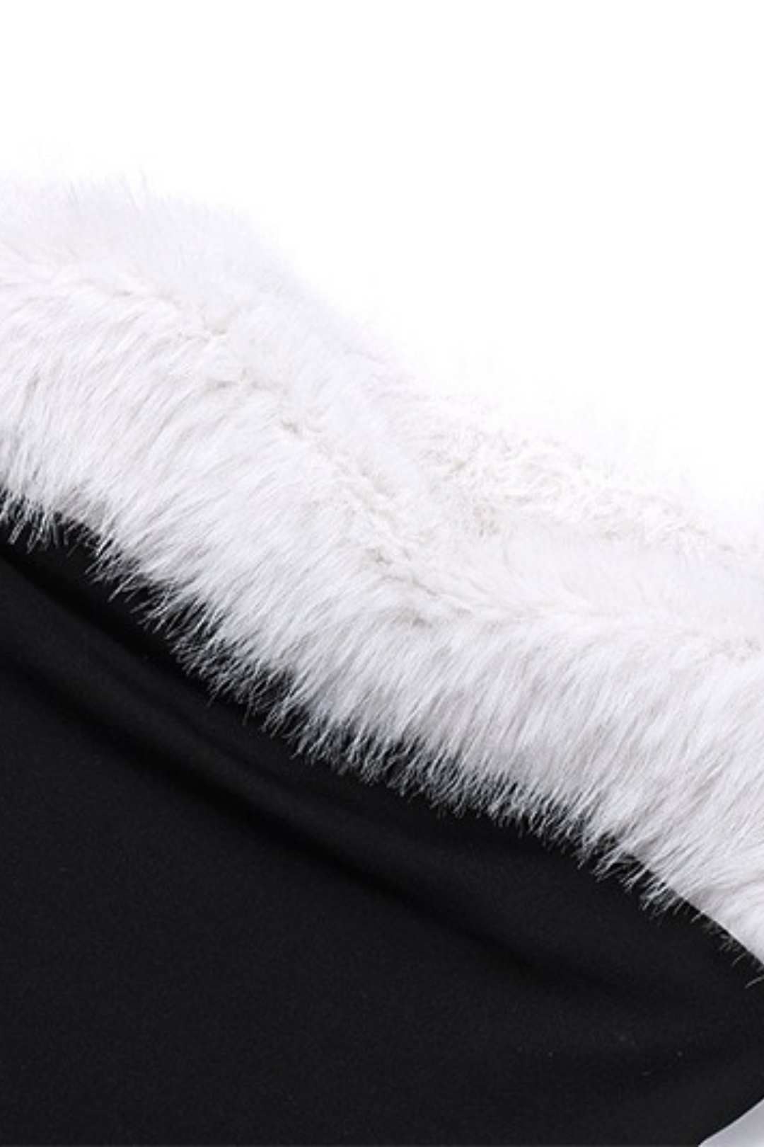 One-shoulder Furry Tube Top Slit