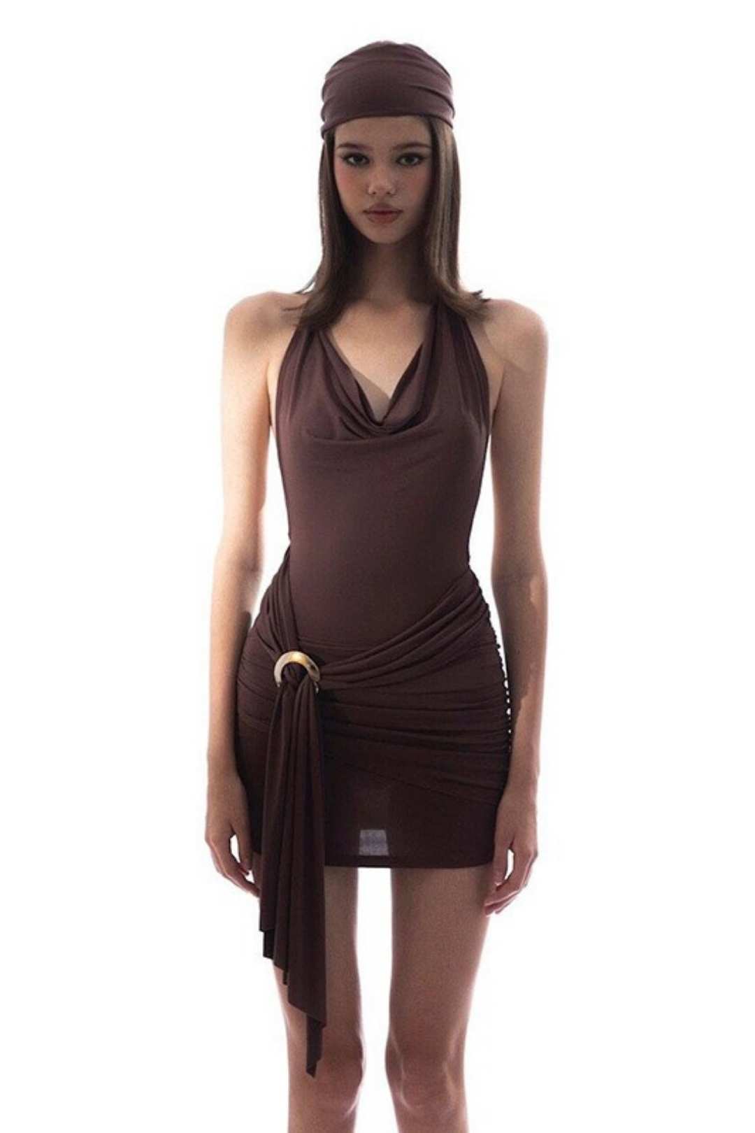 New Fashion Sexy Backless Royal Sister Style Deep V Suspender Dress