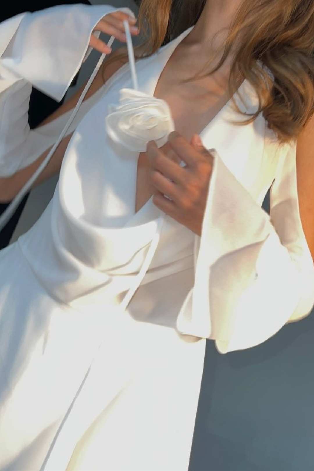 Sexy Swing Collar Backless Halter Neck Light Mature Style Dress