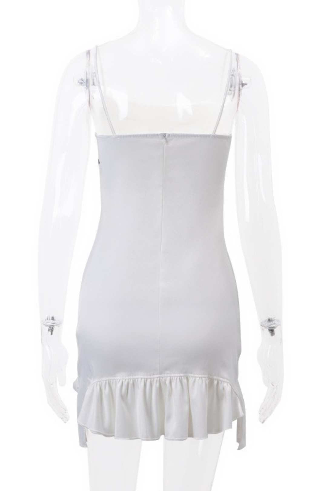 Decorative Ruffled Slim Suspender Dress