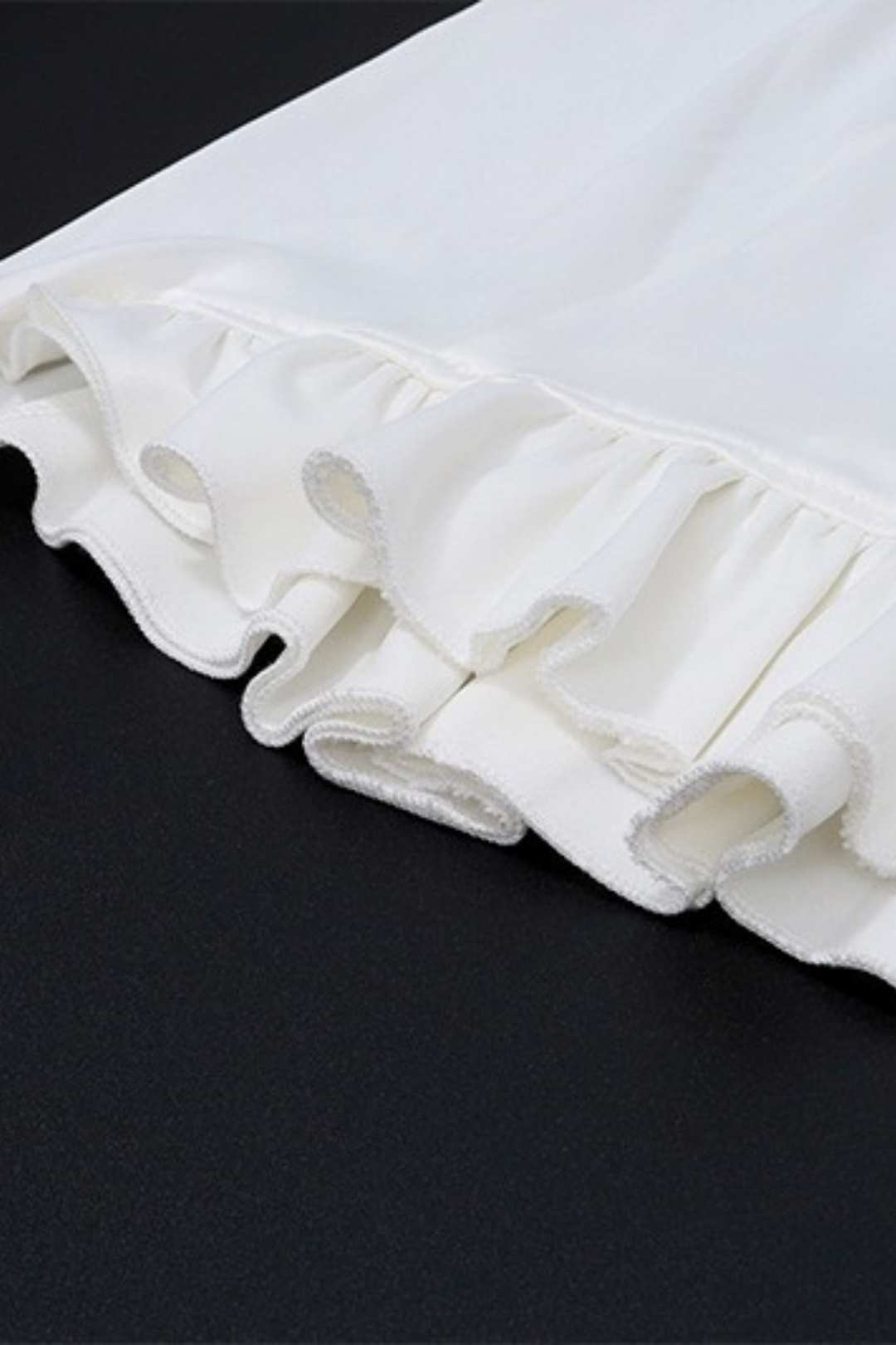 Decorative Ruffled Slim Suspender Dress