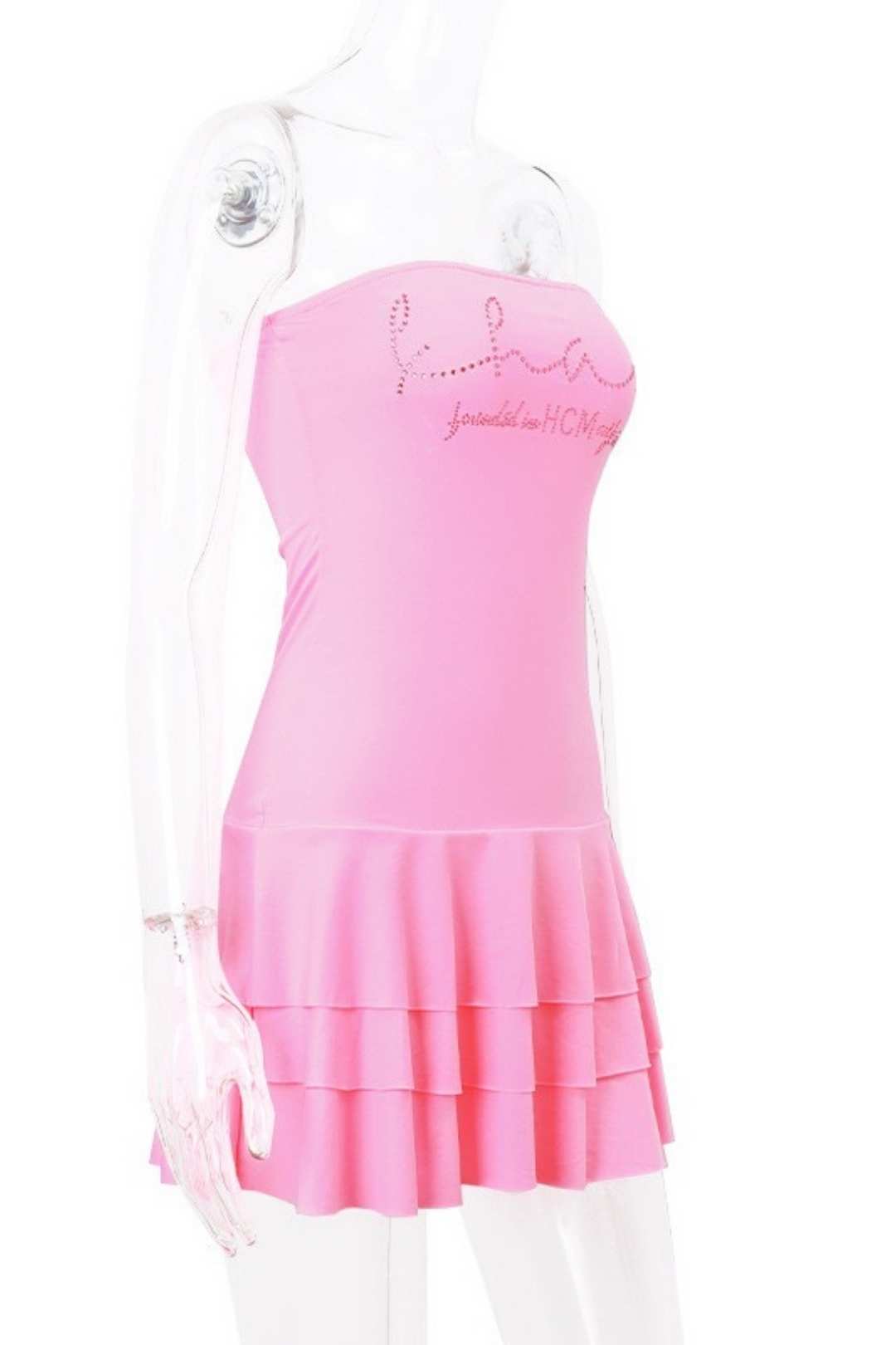 One-shoulder Tube Top Pure Desire Ruffled Cake Skirt