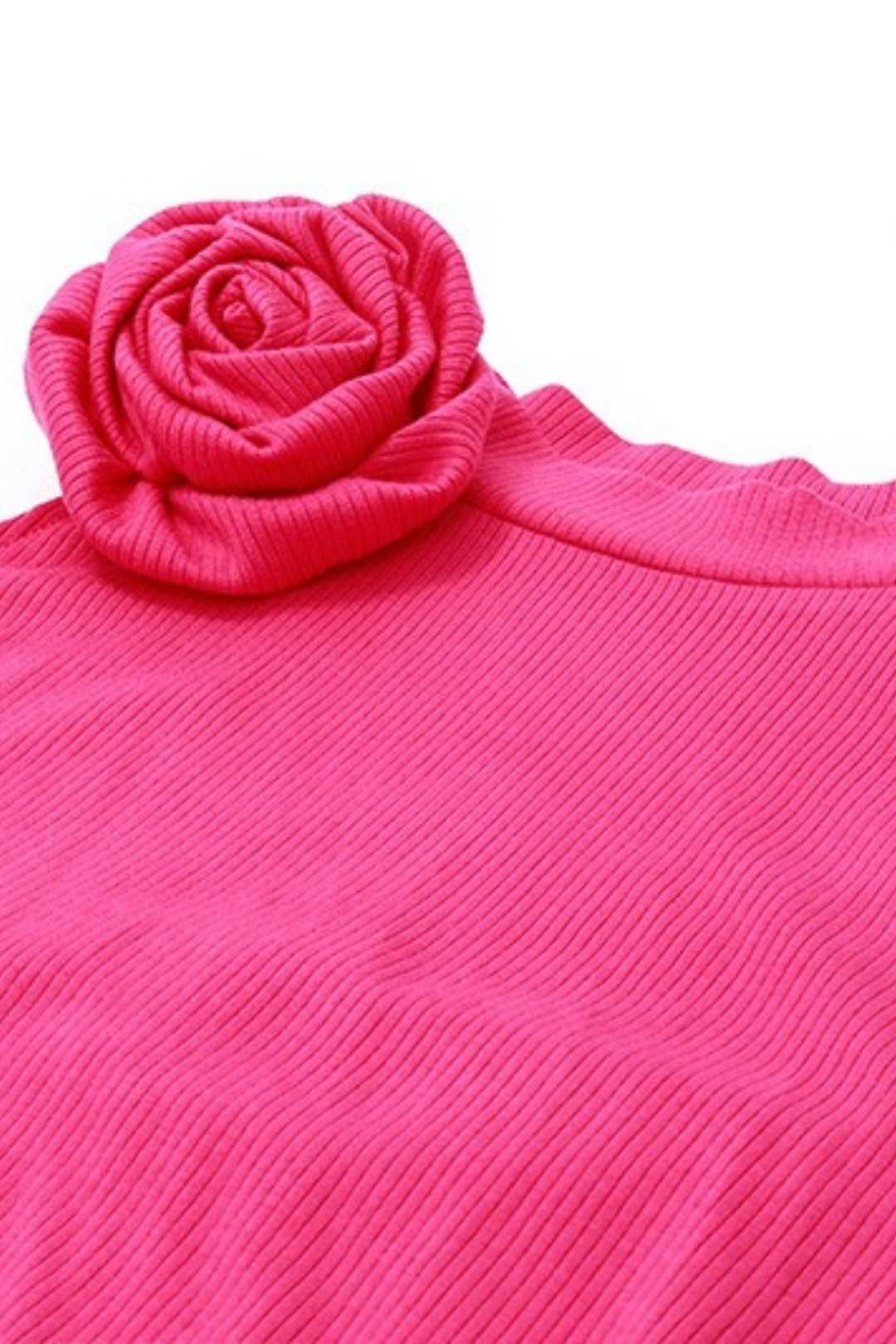 Round Neck Pullover Light Mature Style Pleated Ruffle Dress