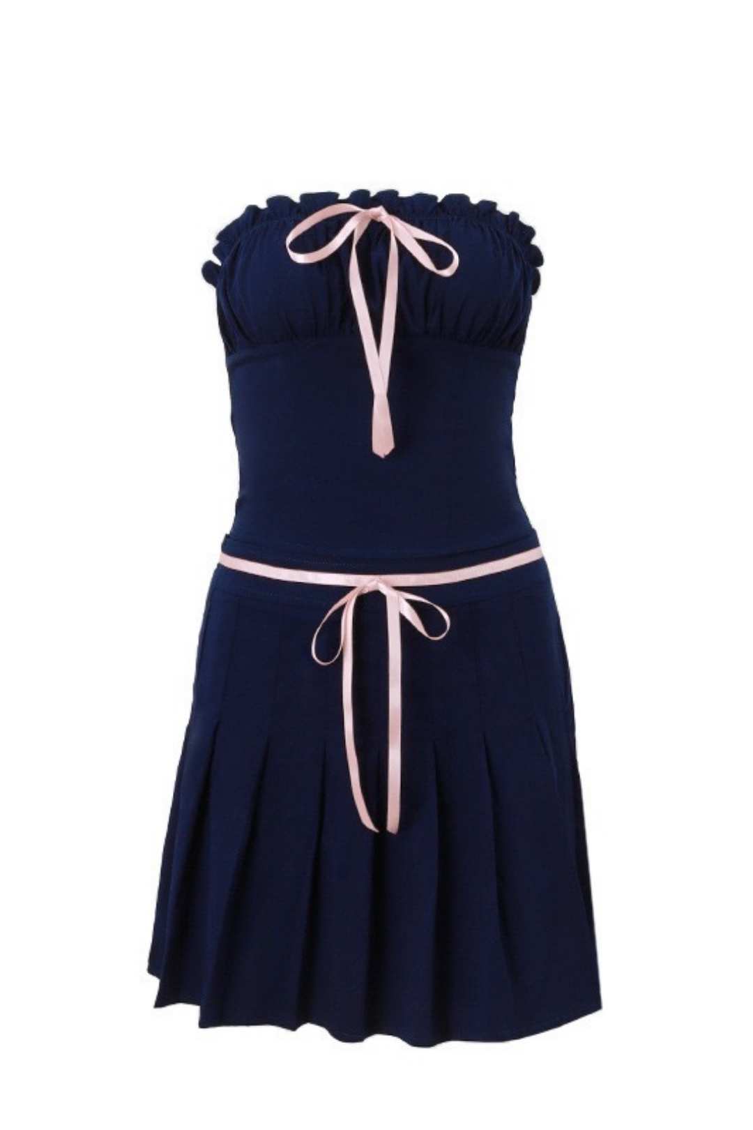 Two-piece Set One-shoulder Tube Top Vest Temperament A-line Skirt Suit