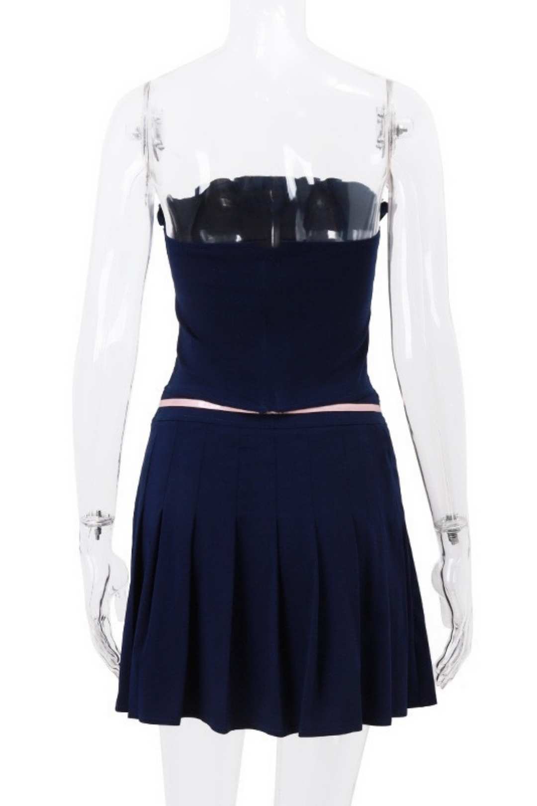 Two-piece Set One-shoulder Tube Top Vest Temperament A-line Skirt Suit