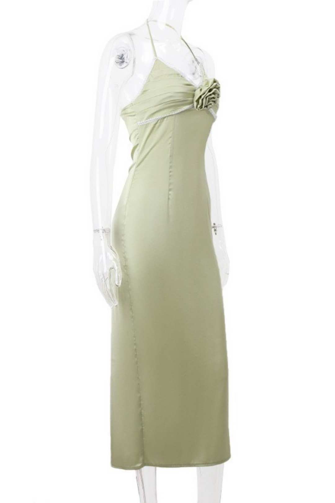 Halter Neck Wrap Chest One Shoulder French Temperament Dress