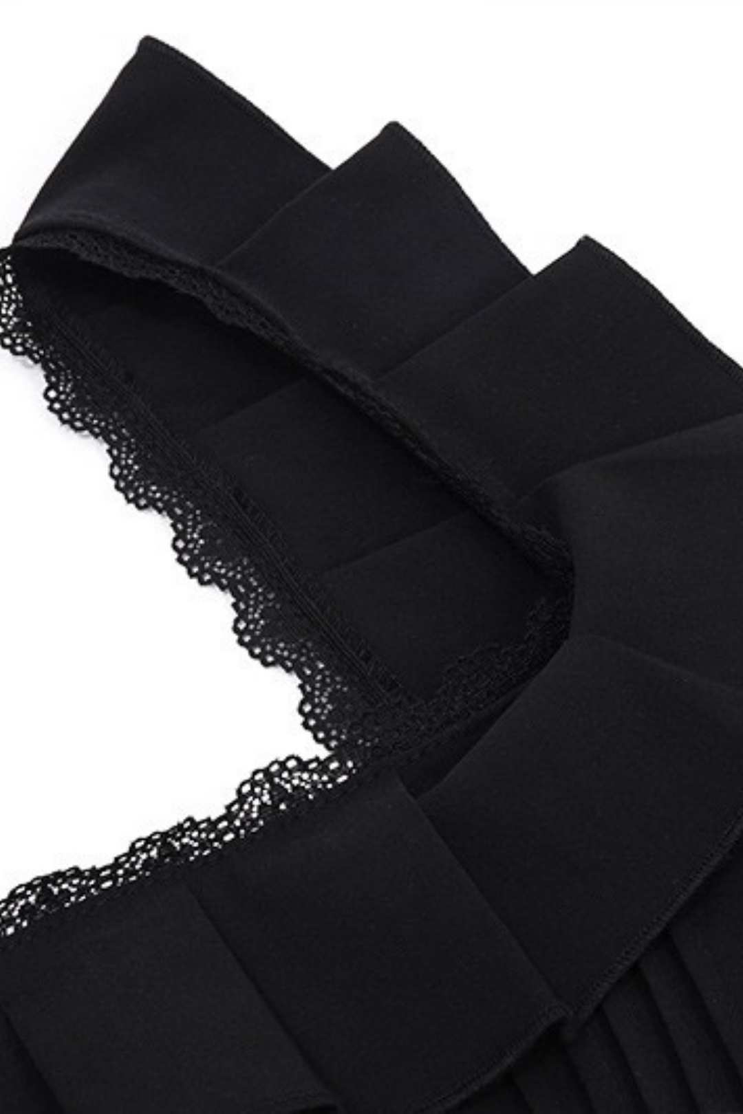 Square Collar Fungus Edge Fishbone Corset Dress