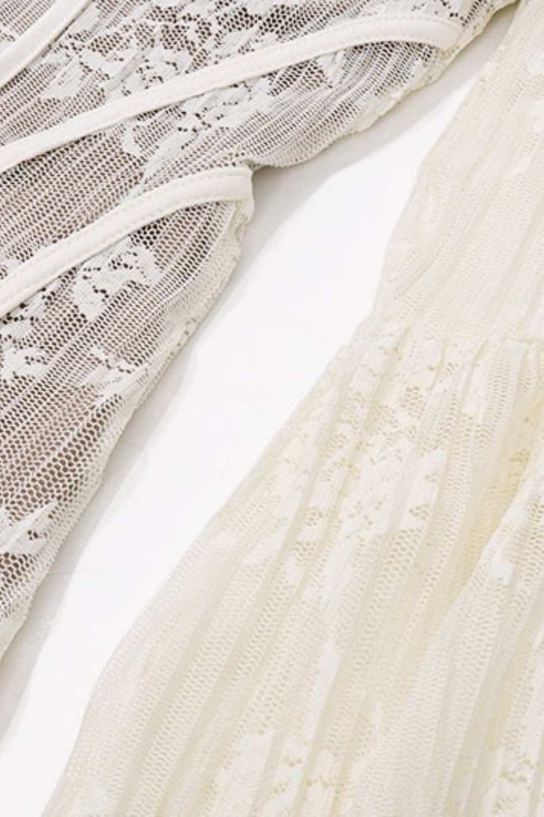 Ballet Style Sexy Pure Lust Lace-up Chest-wrapped Lace Printed Long-sleeved Dress