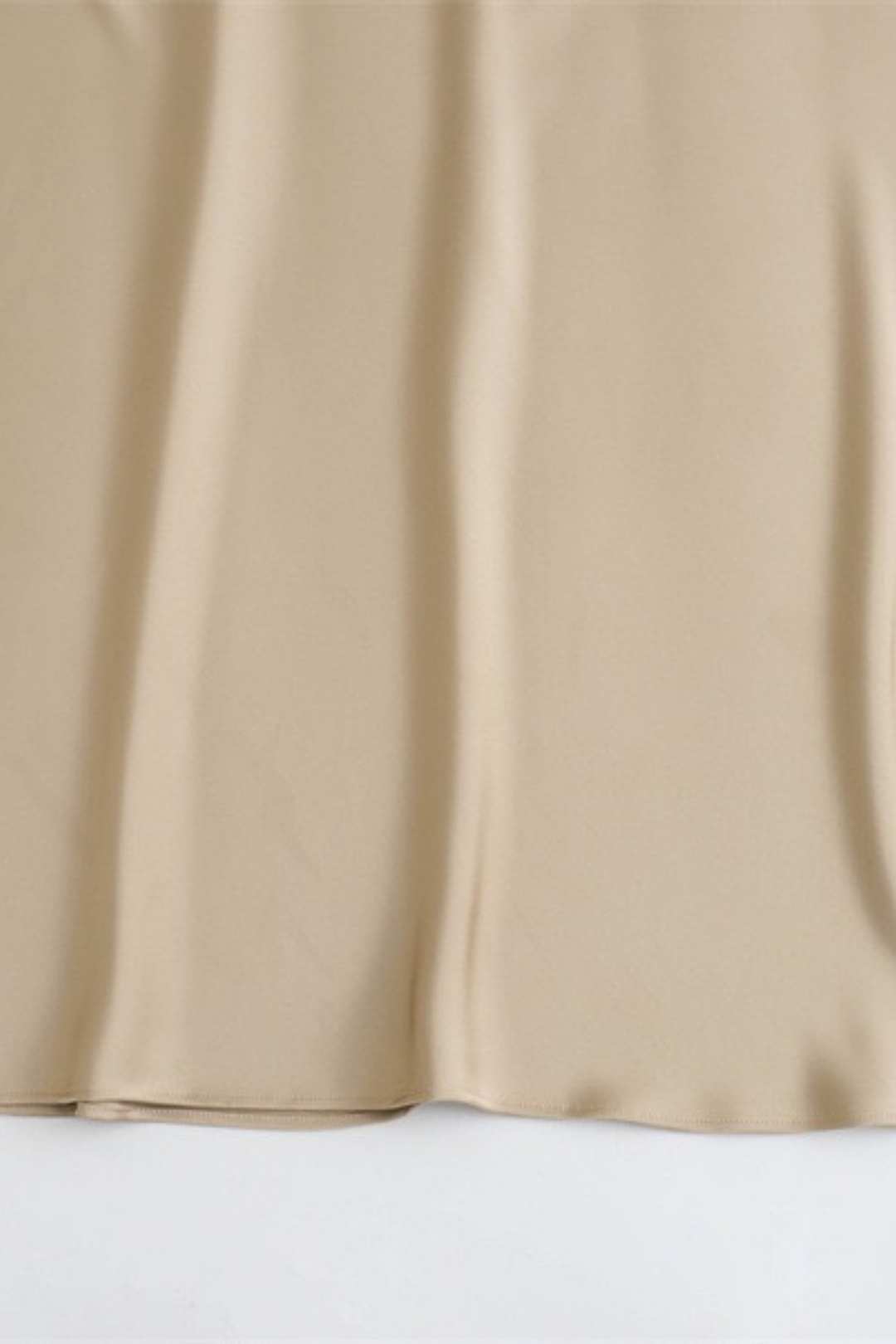 Simple And Fashionable Silk Satin Texture Midi Dress