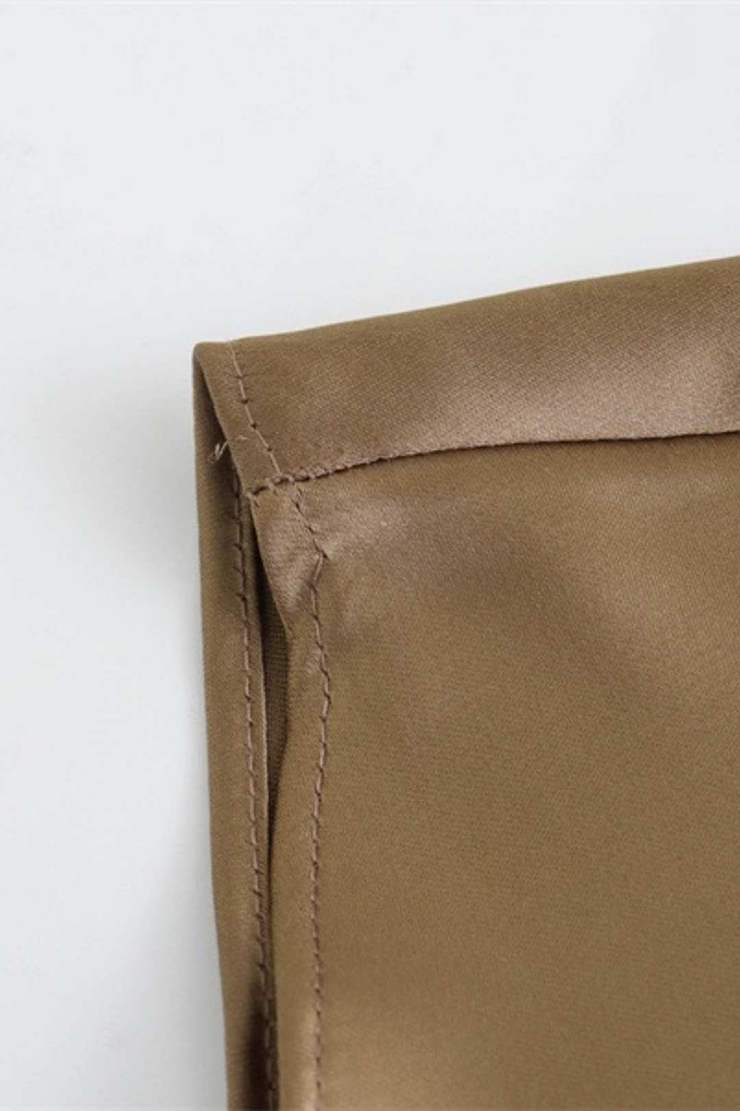 Simple And Fashionable Silk Satin Texture Midi Dress