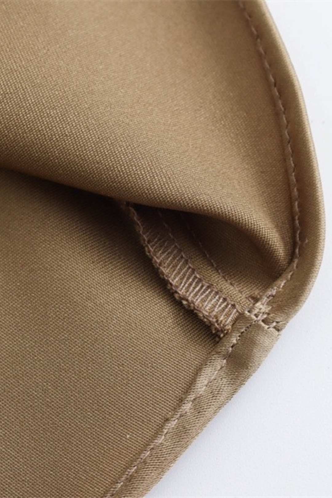 Simple And Fashionable Silk Satin Texture Midi Dress