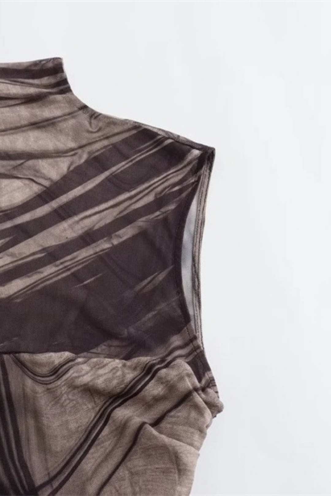 Simple Plain Color Line Style Silk Screen Print Dress