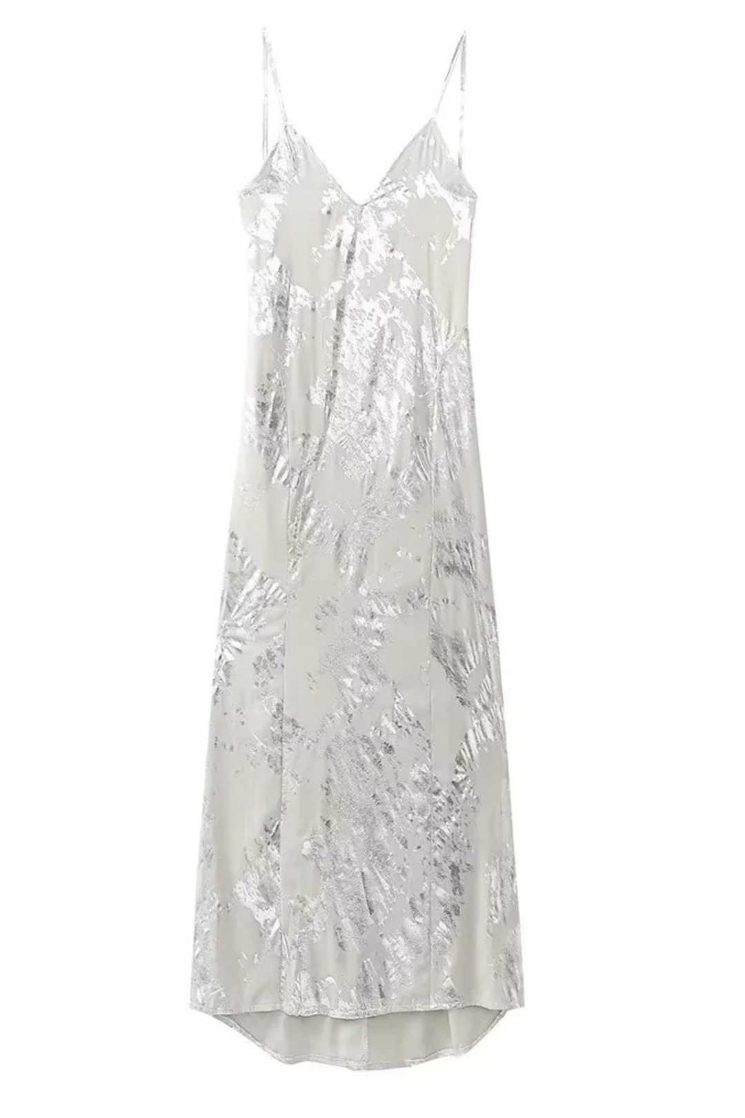 Simple Style Metallic Printed  Dress