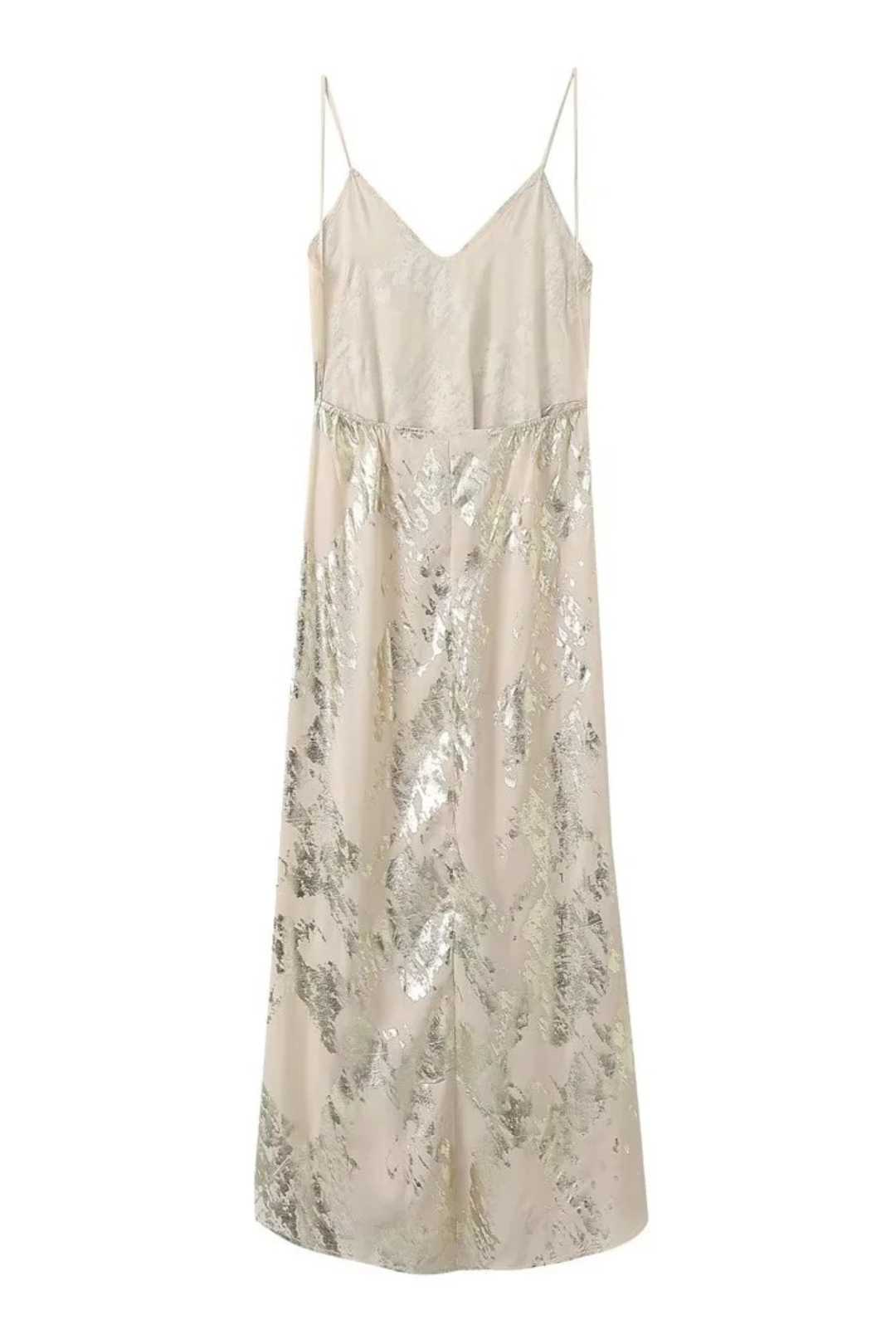 Simple Style Metallic Printed  Dress