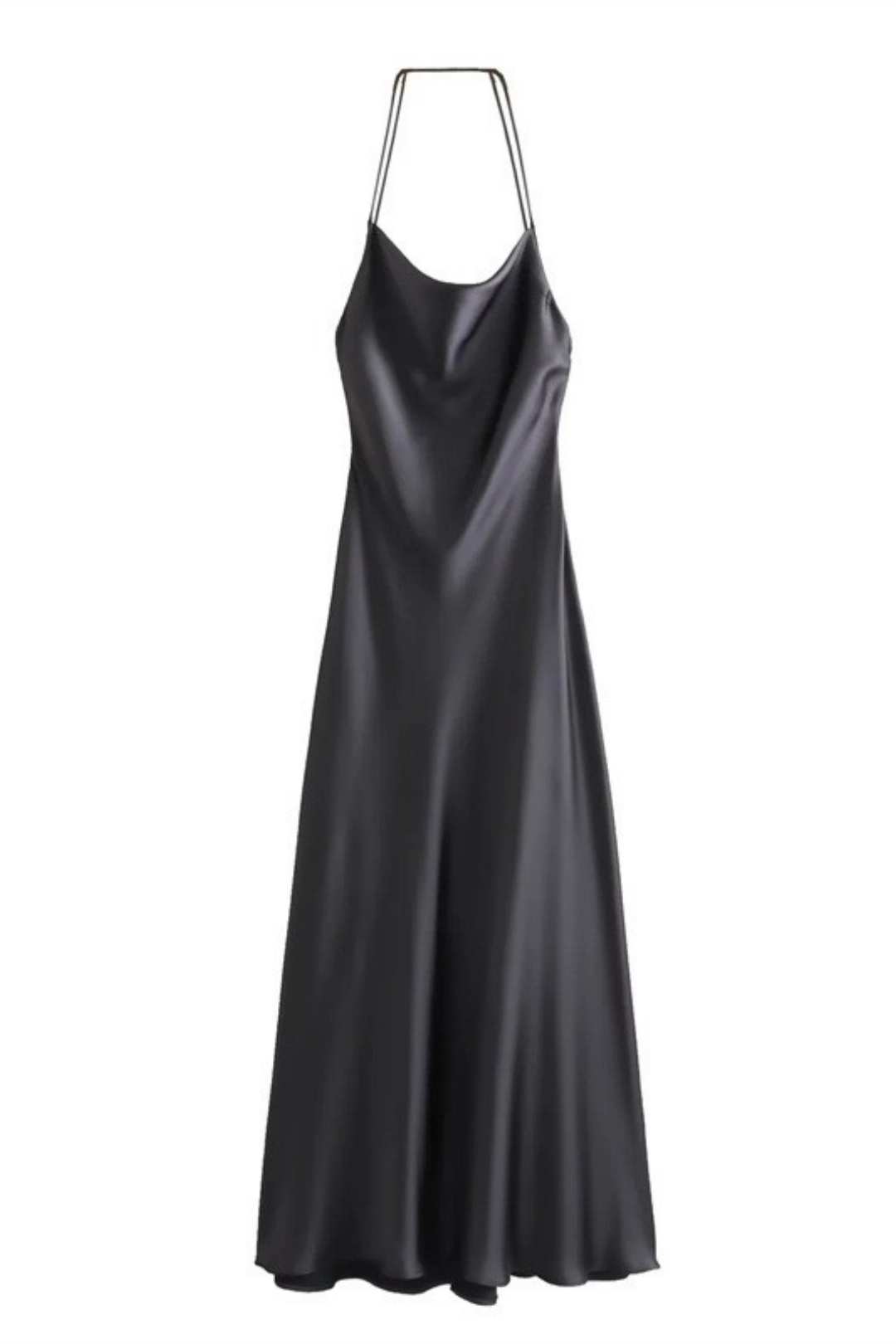 Silk Satin Texture Backless Dress